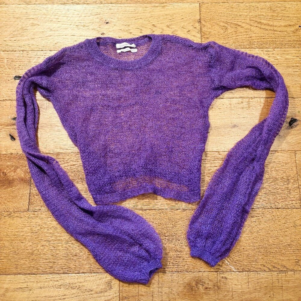 Purple Urban Outfitters Sheer Sweater